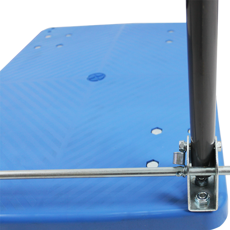 High Quality 4 Rota Plastic Platform Truck Gravis Duty Store Foldable Shelf Trolley