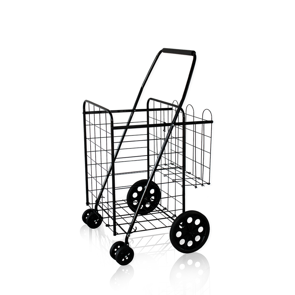 Utilitas 4 rotae ferro valvata Multifunction Repono Shopping Cart