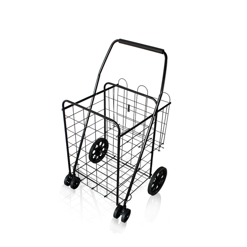 Utilitas 4 rotae ferro valvata Multifunction Repono Shopping Cart